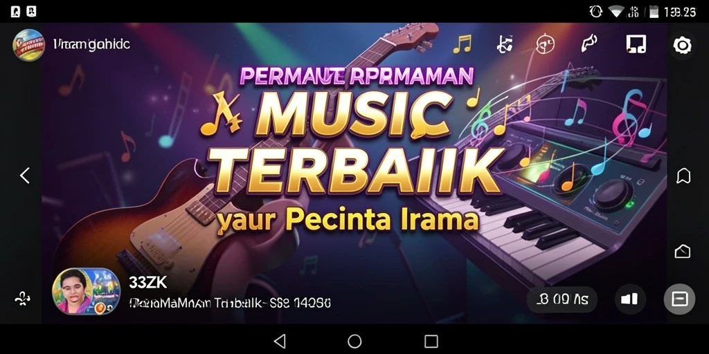 Tampilan gameplay 33ZK dengan irama musik yang menggugah.
