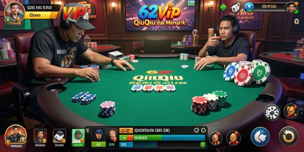 Screenshot gameplay 62VIP yang menampilkan aksi seru QiuQiu.