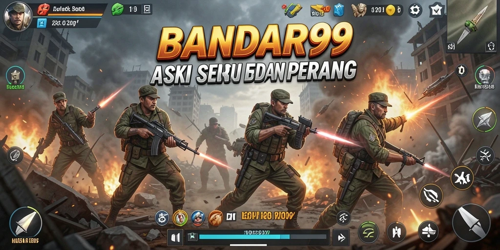 Screenshot gameplay BANDAR99 menampilkan aksi menegangkan dan karakter yang beragam.
