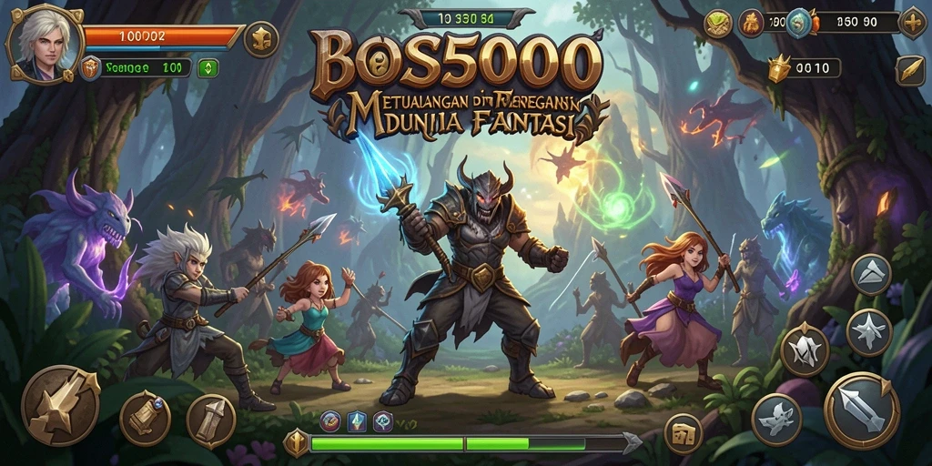 Tangkapan layar BOS5000 menampilkan aksi seru dalam petualangan yang mendebarkan.