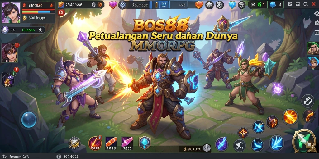 Tampilan gameplay menakjubkan dalam dunia fantasi MMORPG.