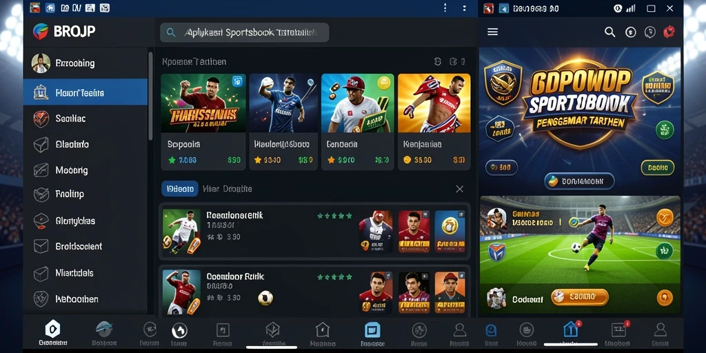 Tampilan antarmuka pengguna yang menarik di aplikasi Sportsbook BROJP.