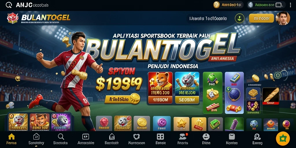 Screenshot utama BULANTOGEL menampilkan antarmuka taruhan yang menarik.