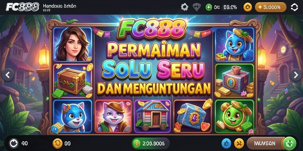 Gameplay FC888 yang menampilkan keseruan permainan Slot.