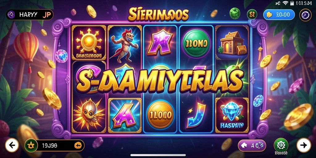 Tampilan gameplay menyenangkan dari HARAPJP dengan tema Slot yang menarik.